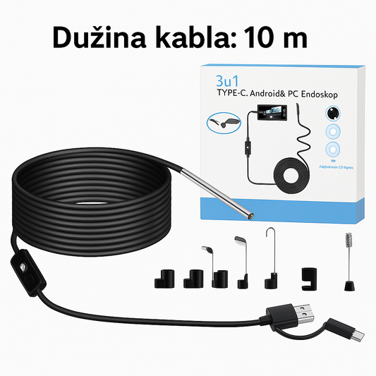 Endoskopska kamera 10m + 3 nastavka