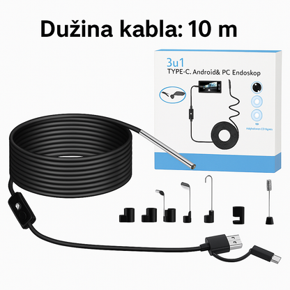 Endoskopska kamera 10m + 3 nastavka